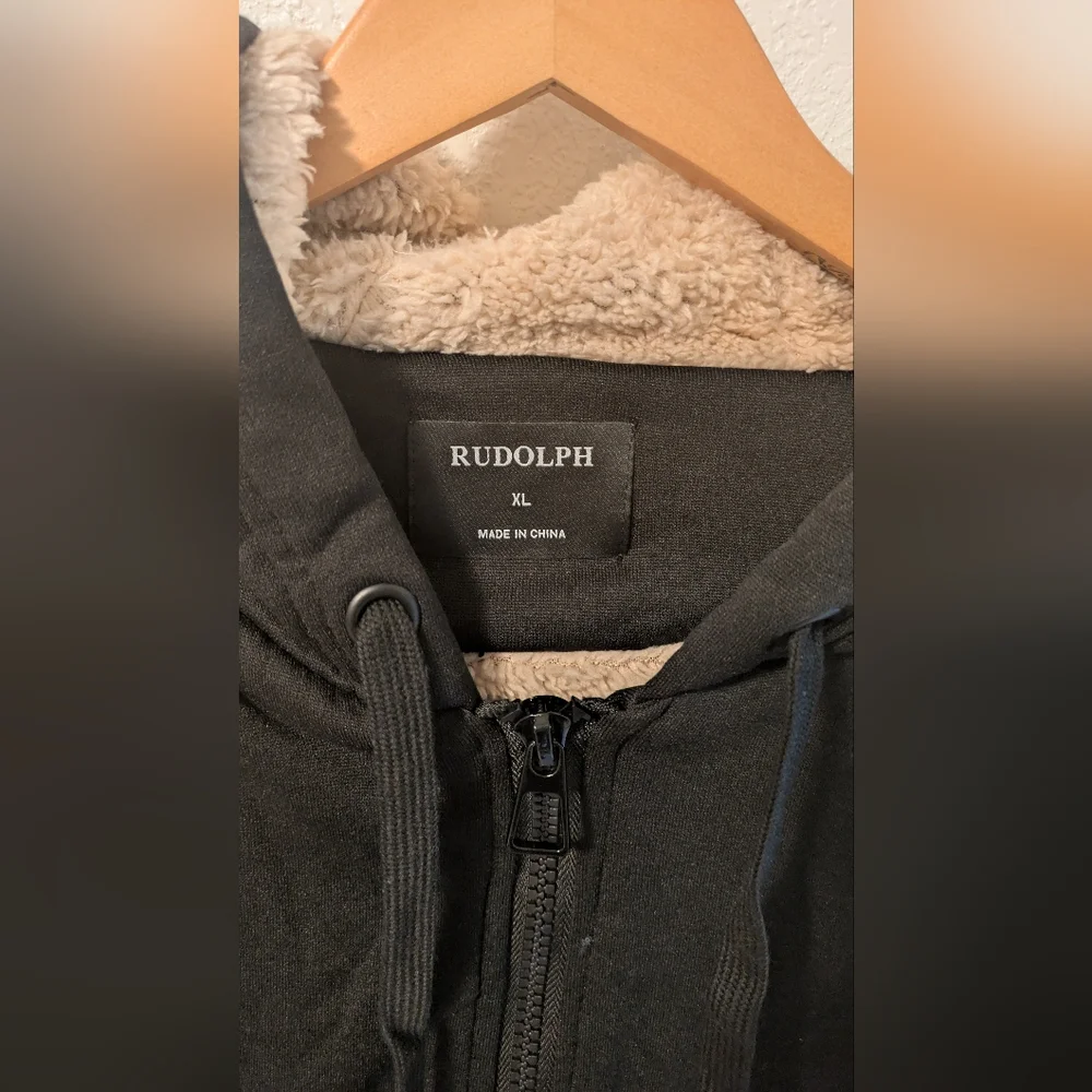 Rudolph Black Fleece-Lined Zip-Up Hoodie - Picture 3 of 7